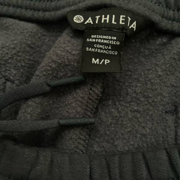 ATHLETA Sweatpants Womens Forever Fleece Hi Rise Cargo Jogger Gray Sz Petite M - Picture 4 of 4